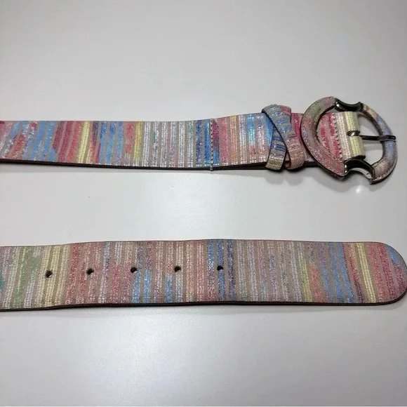 Antica Pelletteria Roma Genuine Leather Multicolor Belt - Picture 4 of 8